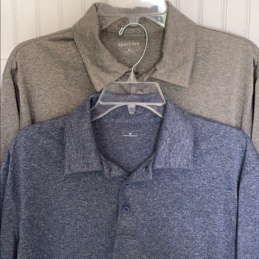 Lot of 2 Sport-Tek Performance Polos Men’s Medium